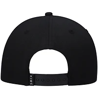 Men's King Apparel Black Tennyson Curved Peak Snapback Hat