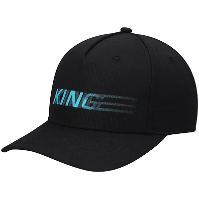 Men's King Apparel Black Tennyson Curved Peak Snapback Hat