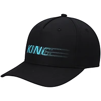 Men's King Apparel Black Tennyson Curved Peak Snapback Hat