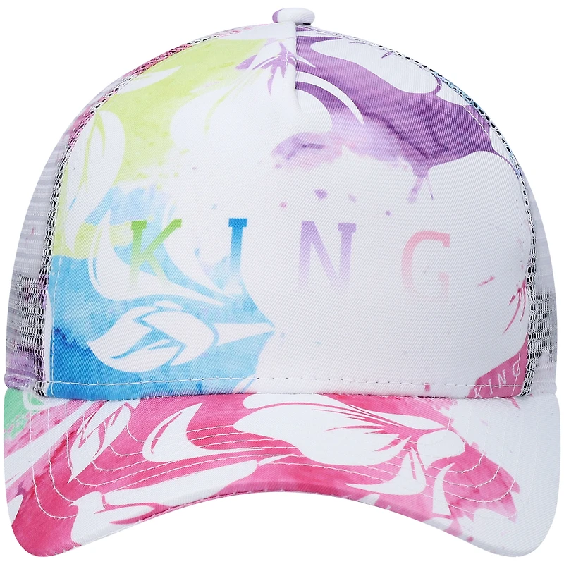 Men's King Apparel White Homerton Mesh Trucker Snapback Hat
