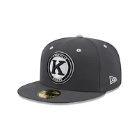 Men's New Era  Charcoal Knoxville Smokies Theme Nights 59FIFTY Fitted Hat