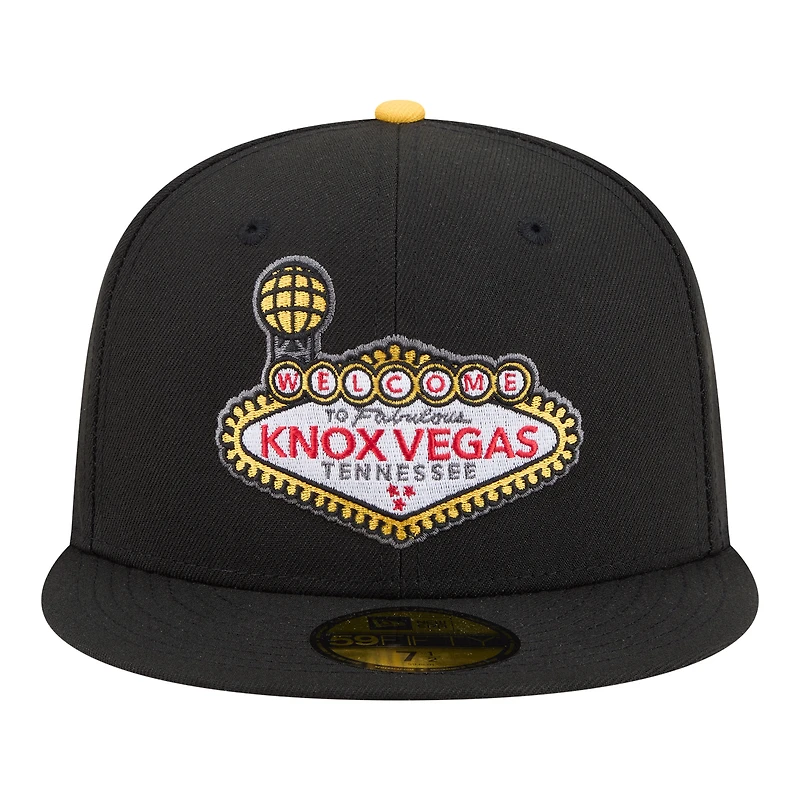 Casquette ajustée New Era noire pour homme, édition spéciale Knoxville Smokies Minor League Theme Nights 59FIFTY