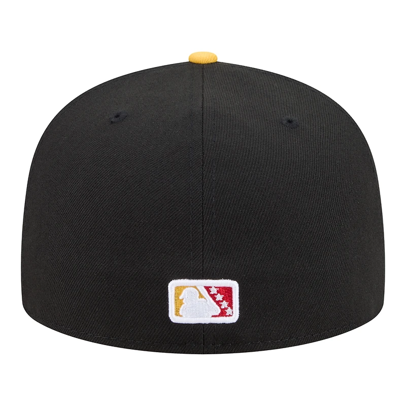 Casquette ajustée New Era noire pour homme, édition spéciale Knoxville Smokies Minor League Theme Nights 59FIFTY