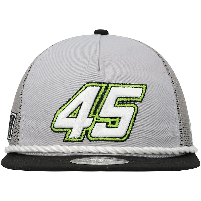 Men's New Era Gray/Black Kurt Busch Golfer Snapback Hat