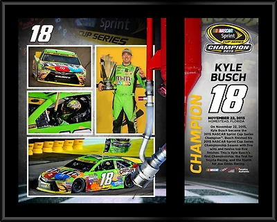 Kyle Busch 2015 Sprint Cup Champion 12'' x 15'' Sublimated Plaque