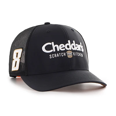 Casquette réglable noire Kyle Busch Cheddar's Sure Shot Brrr Trucker '47 pour hommes