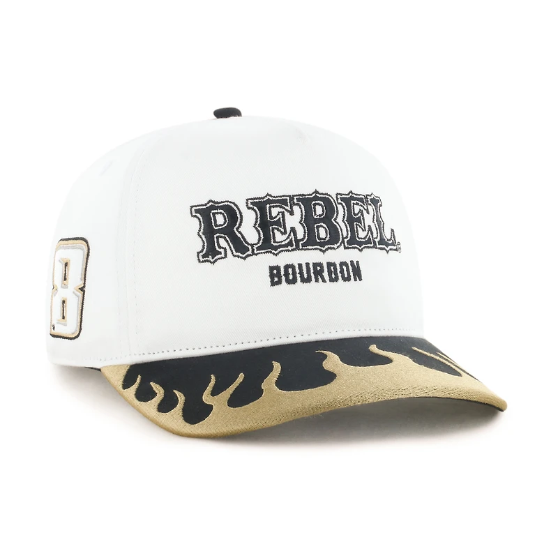 Casquette ajustable Kyle Busch Flame Hitch blanche/beige pour homme