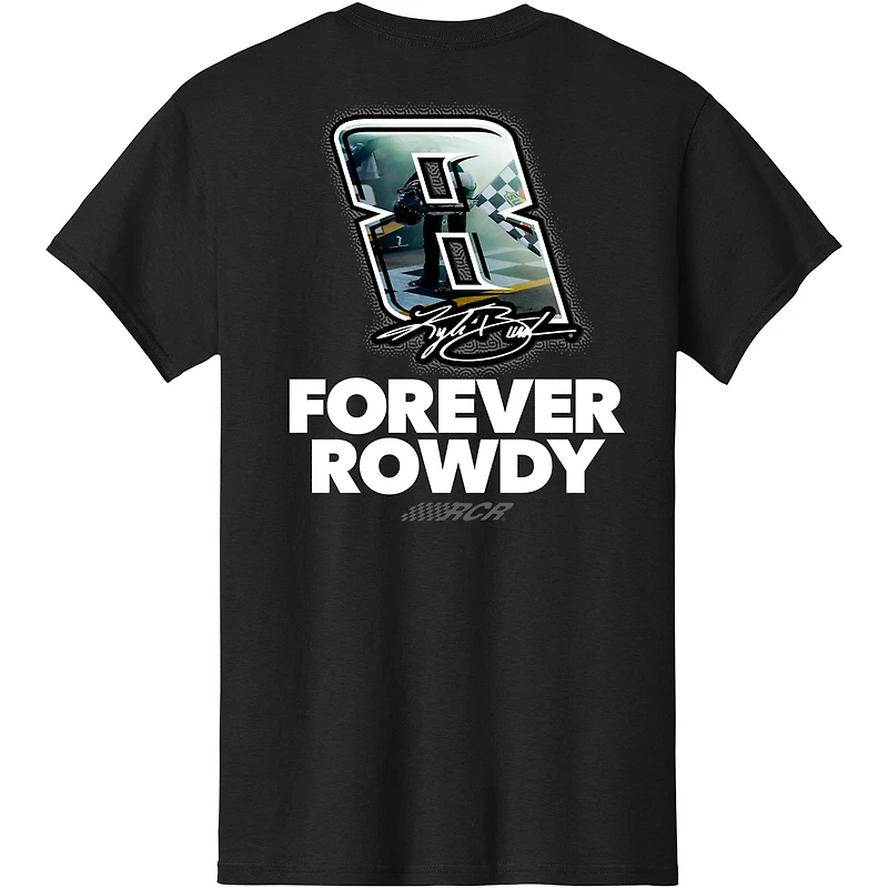 Men's Classic Ink Black Kyle Busch #8 Forever Rowdy T-Shirt