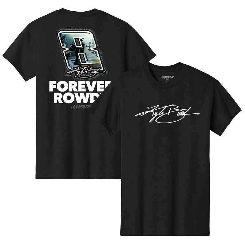 Men's Classic Ink Black Kyle Busch #8 Forever Rowdy T-Shirt