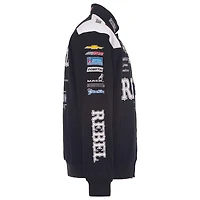 Men's JH Design Black Kyle Busch 2026 Rebel Bourbon Full-Snap Twill Racing Jacket