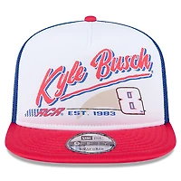 Casquette à visière plate Kyle Busch 9FIFTY New Era noire pour homme