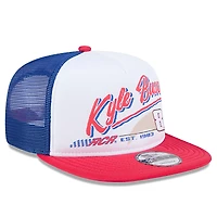 Casquette à visière plate Kyle Busch 9FIFTY New Era noire pour homme