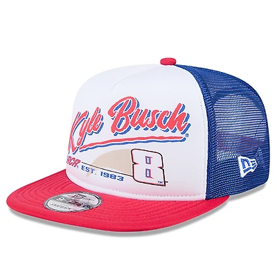 Casquette à visière plate Kyle Busch 9FIFTY New Era noire pour homme