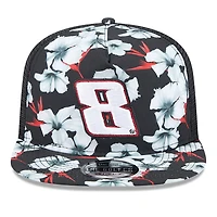 Men's New Era Black Kyle Busch  Adventure Pattern Golfer Adjustable Hat