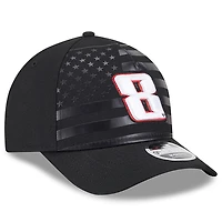 Casquette ajustable Kyle Busch American Flag 9FORTY M-Crown A-Frame noire New Era pour homme