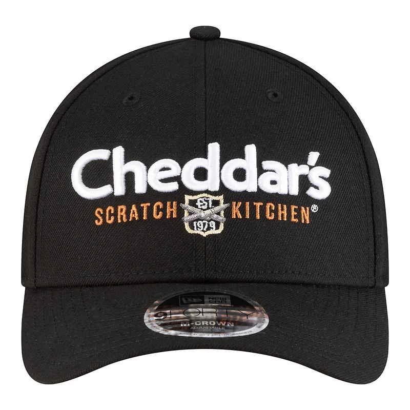 Men's New Era Black Kyle Busch Cheddar's 9FORTY M-Crown Adjustable Hat