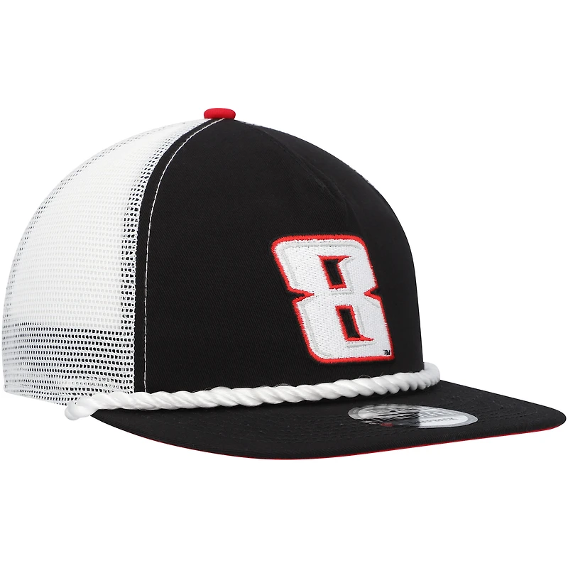 Casquette New Era Kyle Busch Golfer Trucker 9FIFTY Snapback noire pour homme