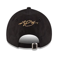 Men's New Era Black Kyle Busch Team Enzyme Washed 9TWENTY Adjustable Hat