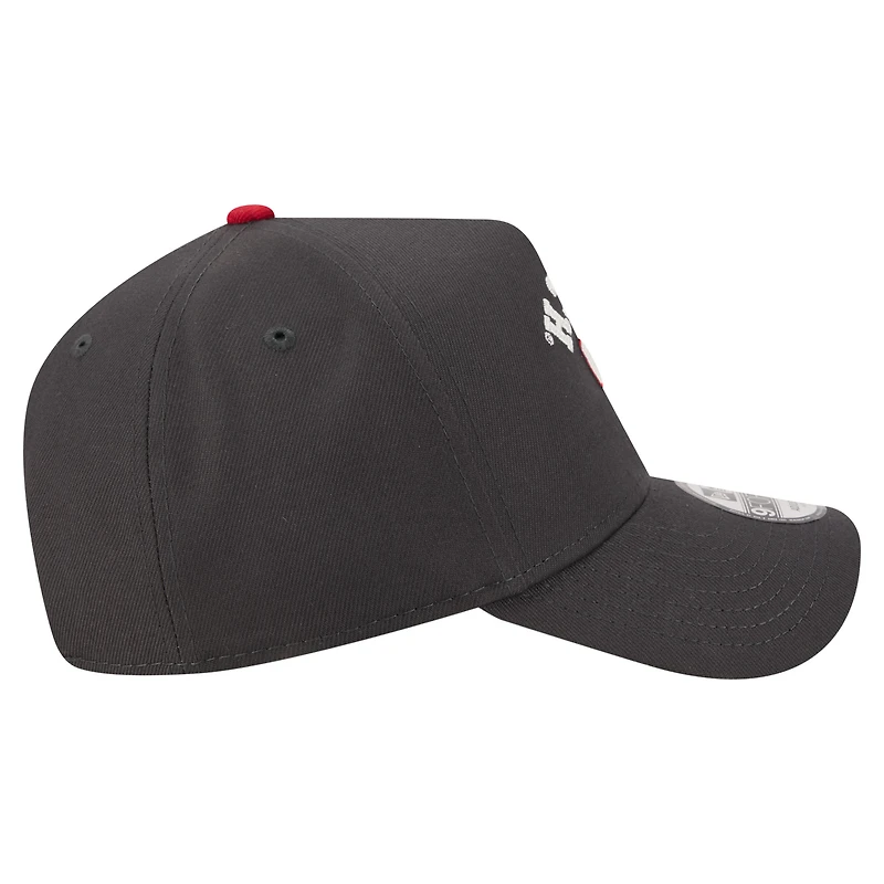 Casquette ajustable New Era Kyle Busch noire à coutures inversées et monture en A 9FORTY pour homme