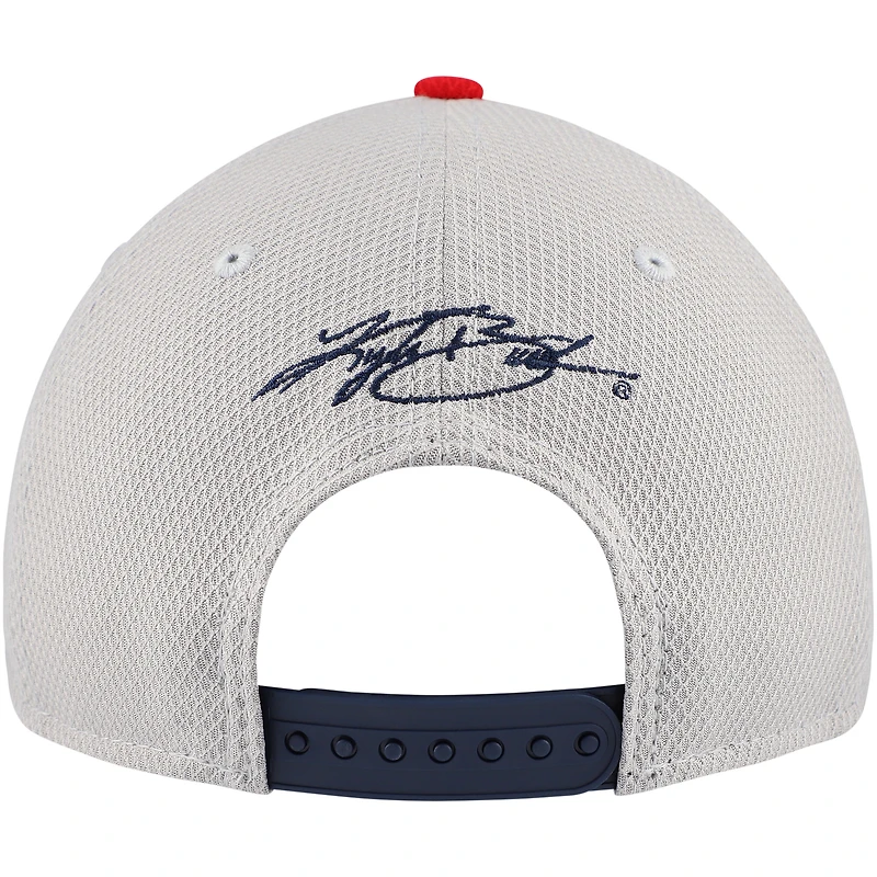 Men's New Era  Gray/Navy Kyle Busch Salute 9FORTY Adjustable Hat