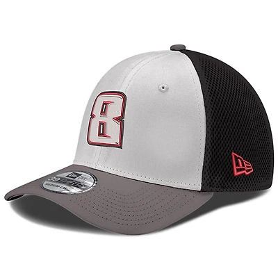Casquette New Era grise Kyle Busch 39THIRTY NEO Flex pour homme