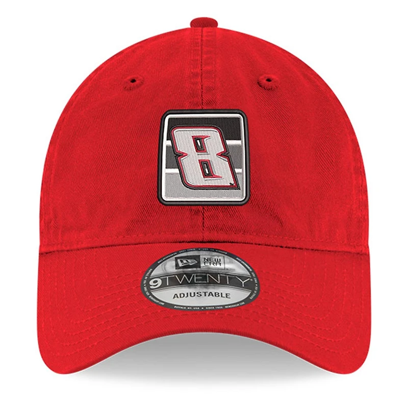 Men's New Era Scarlet Kyle Busch 9TWENTY Side Patch Adjustable Hat