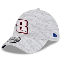 Men's New Era White Kyle Busch 39THIRTY Graded Flex Hat