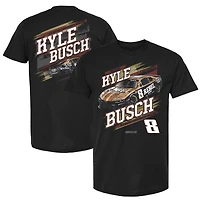 T-shirt noir pour homme de la collection Richard Childress Racing Team avec voiture Kyle Busch Cheddar