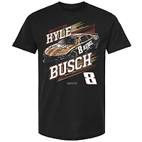 T-shirt noir pour homme de la collection Richard Childress Racing Team avec voiture Kyle Busch Cheddar