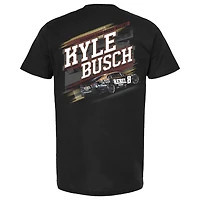 T-shirt noir pour homme de la collection Richard Childress Racing Team avec voiture Kyle Busch Cheddar