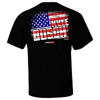 T-shirt noir avec drapeau Kyle Busch de la collection Richard Childress Racing Team pour hommes