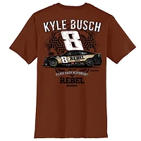 Men's Richard Childress Racing Team Collection  Brown Kyle Busch Rebel Bourbon Car T-Shirt
