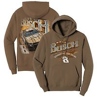 Sweat à capuche pour homme de la collection Richard Childress Racing Team, marron, Kyle Busch Rebel Bourbon
