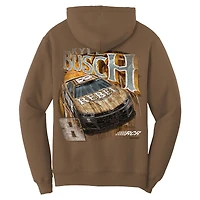 Sweat à capuche pour homme de la collection Richard Childress Racing Team, marron, Kyle Busch Rebel Bourbon
