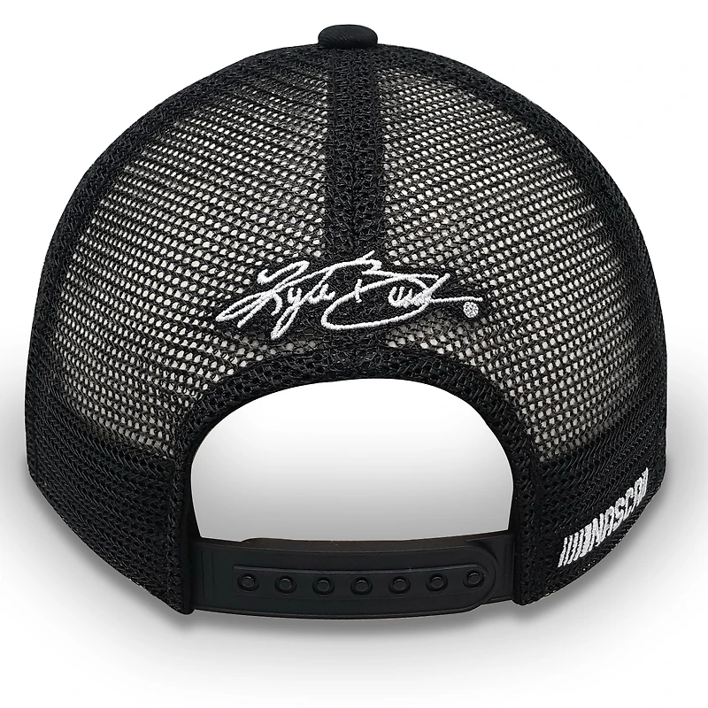 Collection Richard Childress Racing Team pour hommes Gris/Noir Kyle Busch Cheddar's Retro Patch Casquette ajustable