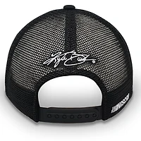 Collection Richard Childress Racing Team pour hommes Gris/Noir Kyle Busch Cheddar's Retro Patch Casquette ajustable
