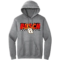 Sweat à capuche pour hommes de la collection Richard Childress Racing Team Heather Charcoal Kyle Busch Cheddar's Car
