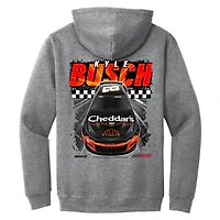 Sweat à capuche pour hommes de la collection Richard Childress Racing Team Heather Charcoal Kyle Busch Cheddar's Car