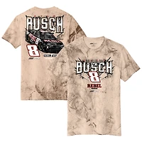 T-shirt homme Richard Childress Racing Team Collection marron clair Kyle Busch Rebel Bourbon Car Tie-Dye
