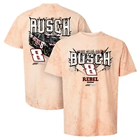T-shirt homme Richard Childress Racing Team Collection marron clair Kyle Busch Rebel Bourbon Car Tie-Dye