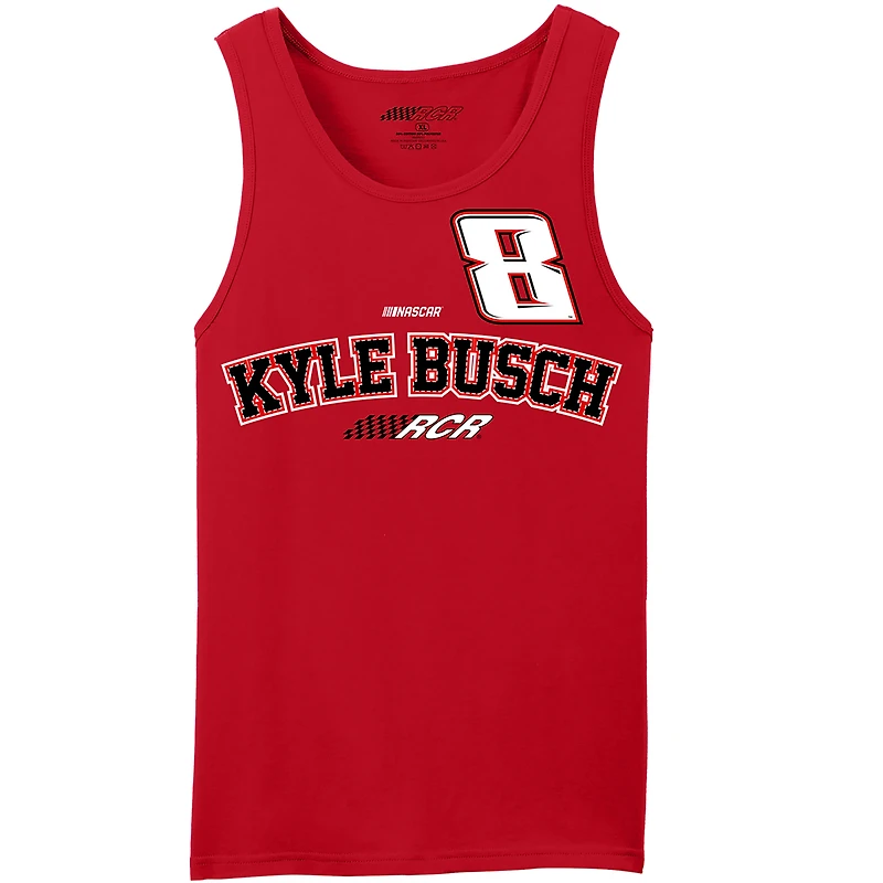 Débardeur Kyle Busch rouge de la collection Richard Childress Racing Team pour hommes