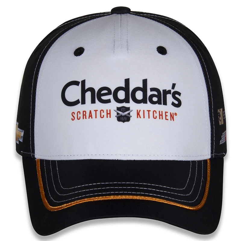 Collection Richard Childress Racing Team pour hommes, blanc/noir, uniforme de Kyle Busch Cheddars, chapeau réglable