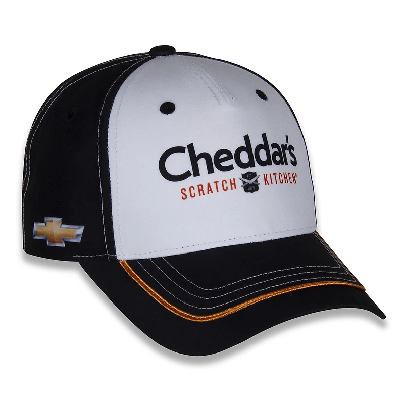 Collection Richard Childress Racing Team pour hommes, blanc/noir, uniforme de Kyle Busch Cheddars, chapeau réglable
