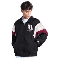 Men's Starter Black/Maroon Kyle Busch Rebel Bourbon Yard Line Full-Zip Jacket