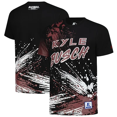 Men's Starter Black Kyle Busch Touchdown Extreme T-Shirt