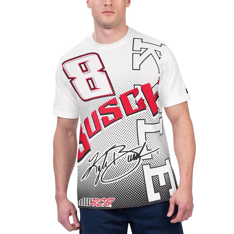 Men's Starter White Kyle Busch Extreme Lineman Graphic T-Shirt