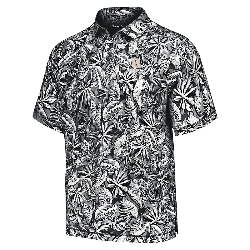 Polo noir Tommy Bahama Kyle Busch Sport Tropical Score IslandZone pour homme