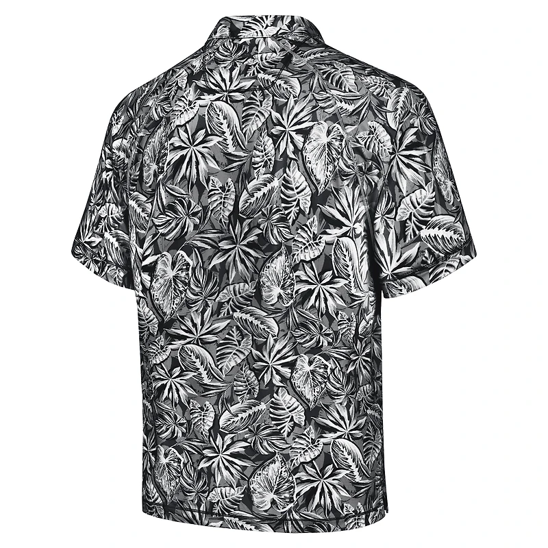 Men's Tommy Bahama Black Kyle Busch Sport Tropical Score IslandZone Polo