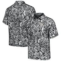 Polo noir Tommy Bahama Kyle Busch Sport Tropical Score IslandZone pour homme