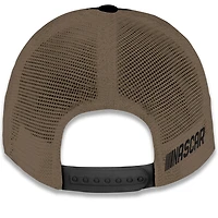 Casquette de camionneur ajustable unisexe à damier Kyle Busch Flag Sports Black